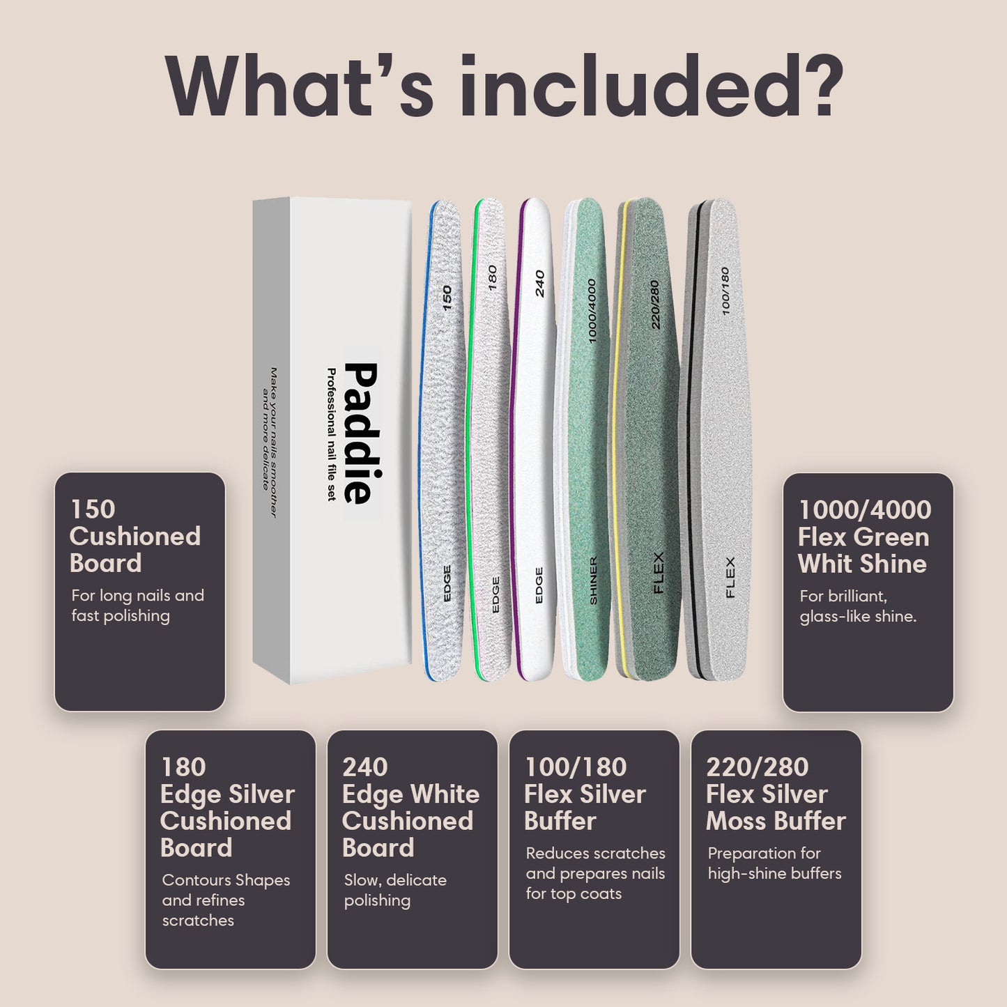 Nail File Pack - Paddie Nails