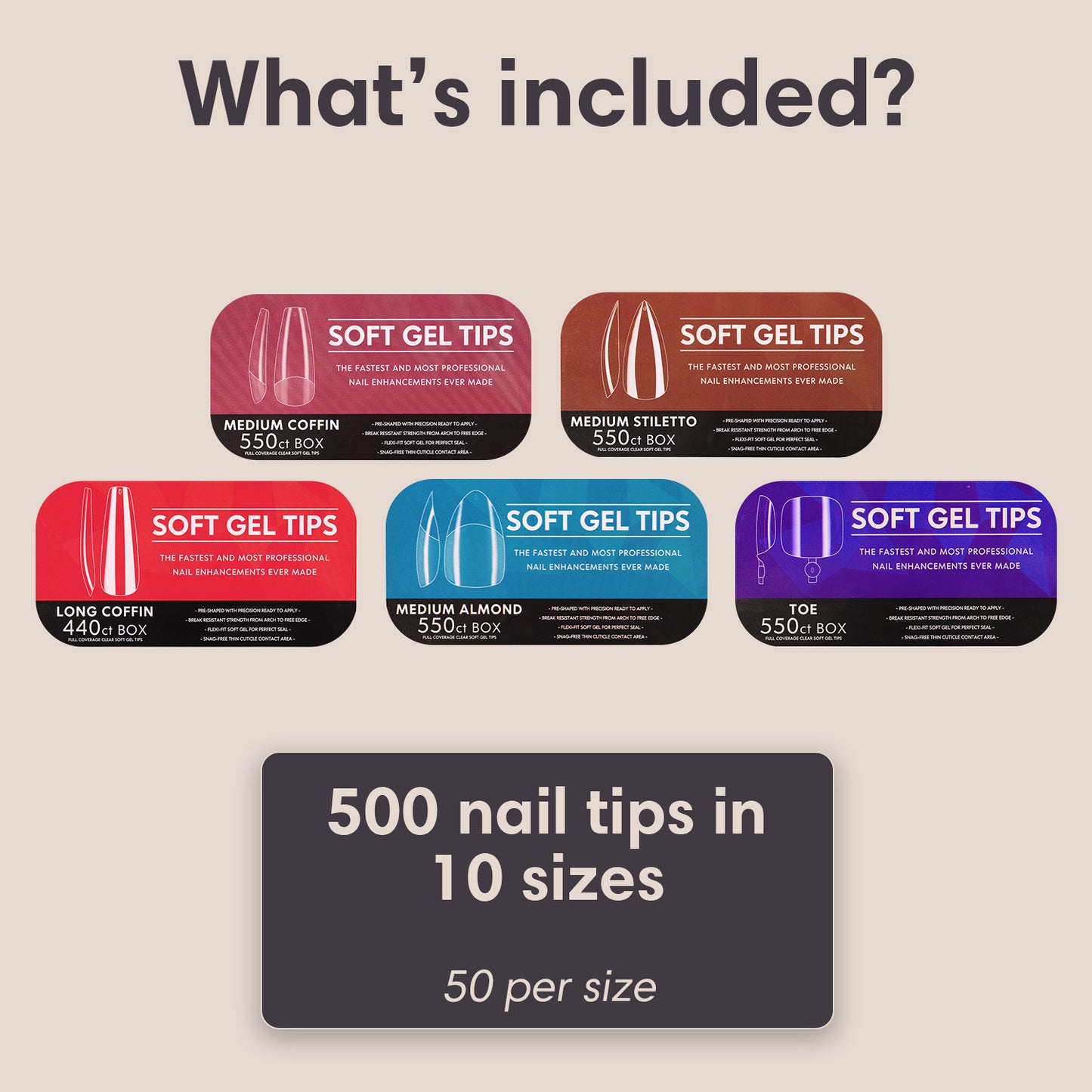Nail Tips Pack - Paddie Nails
