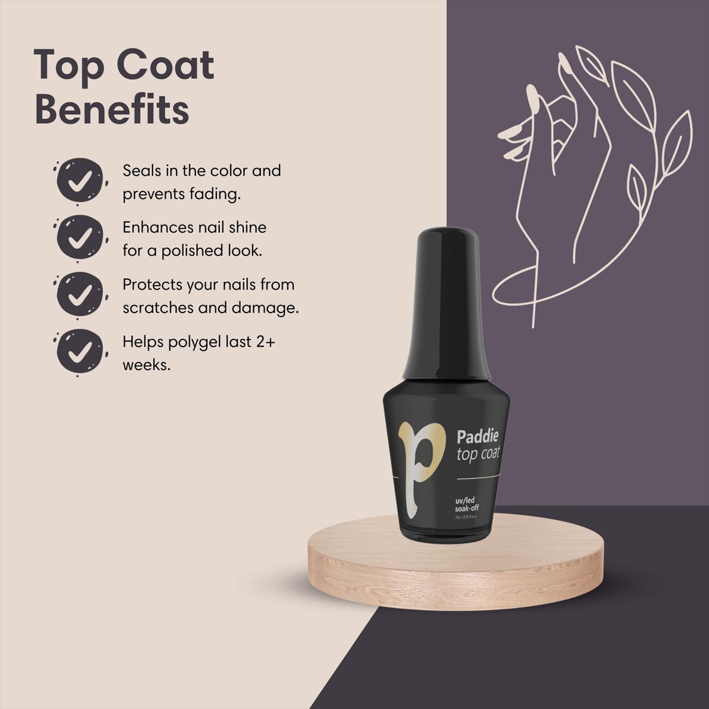 Base & Top Coat - Paddie Nails