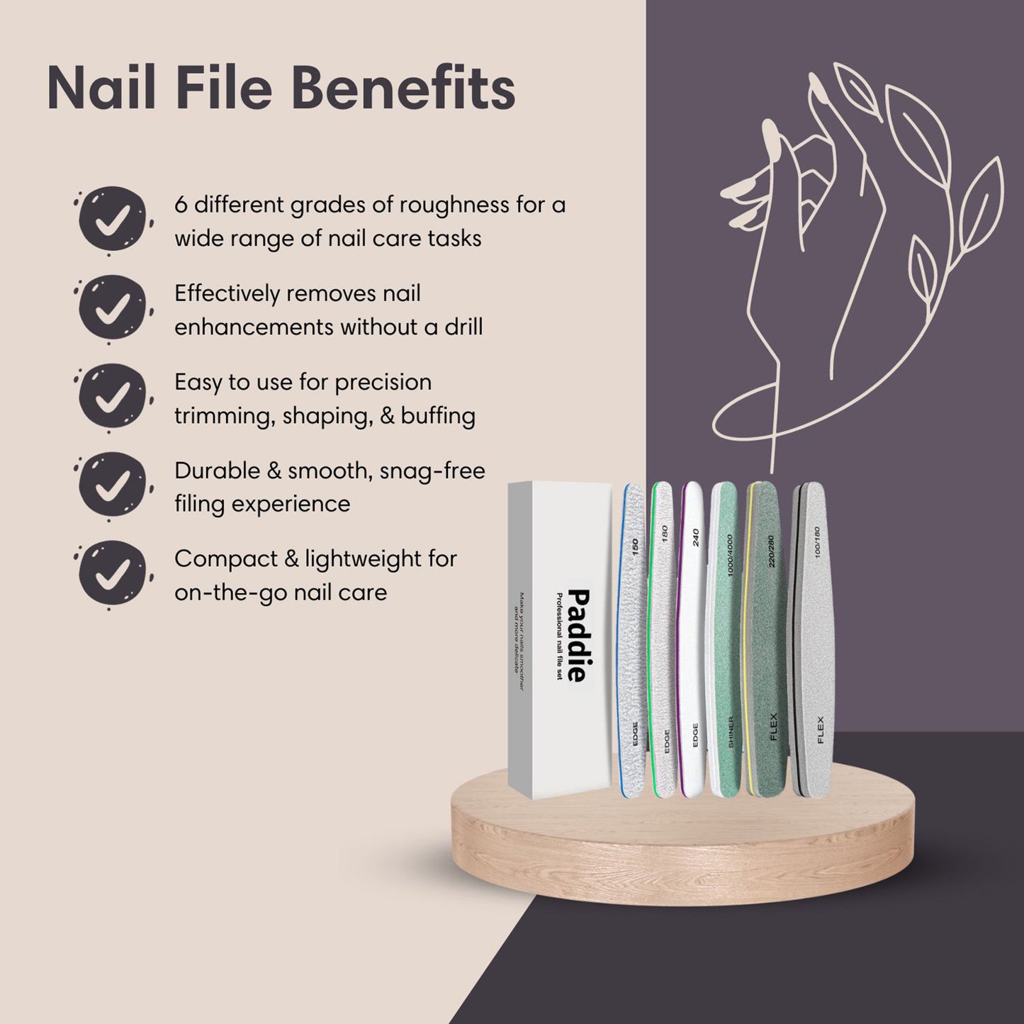 Nail File Pack - Paddie Nails