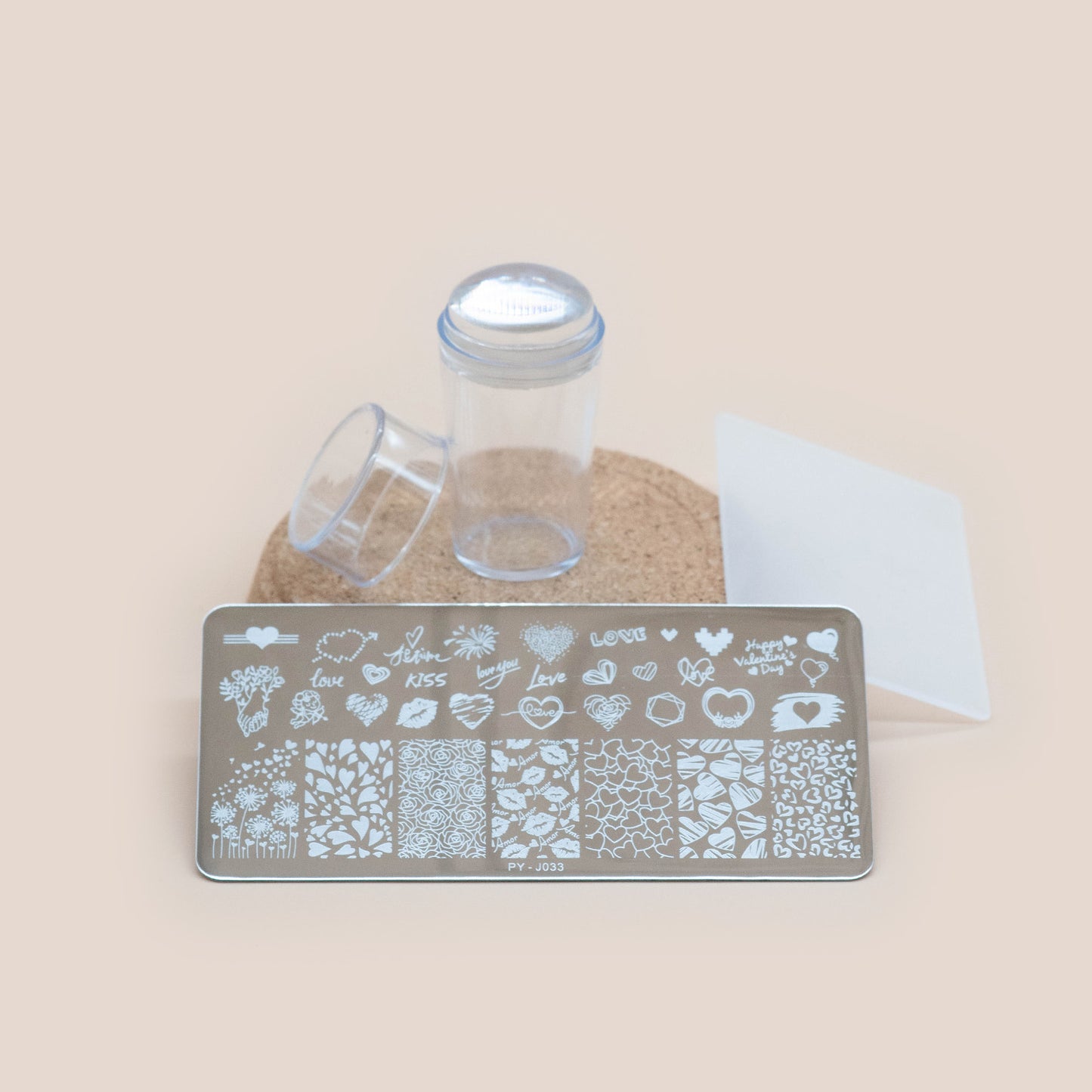 French Manicure Stamper + Metal Art Plate - Paddie Nails