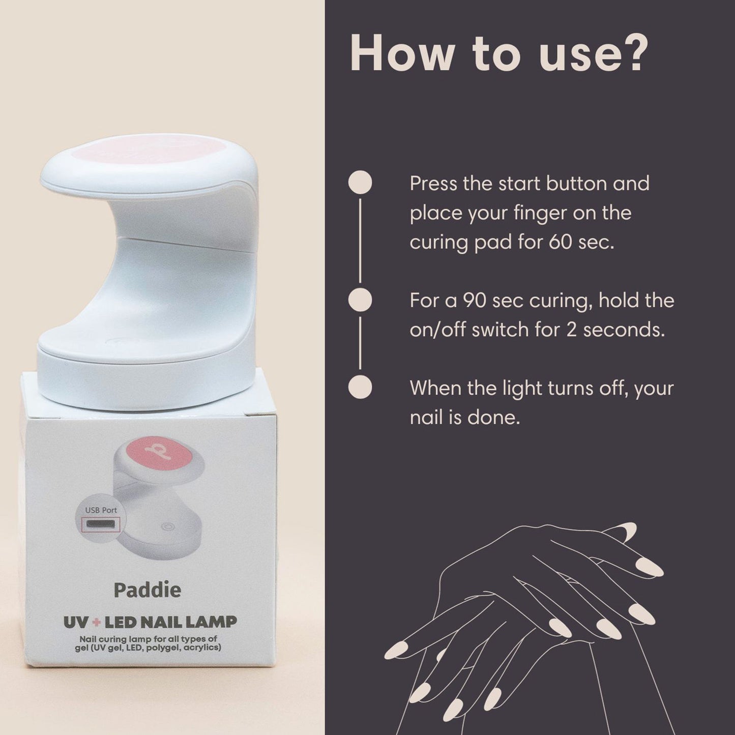UV Lamp Light - Paddie Nails