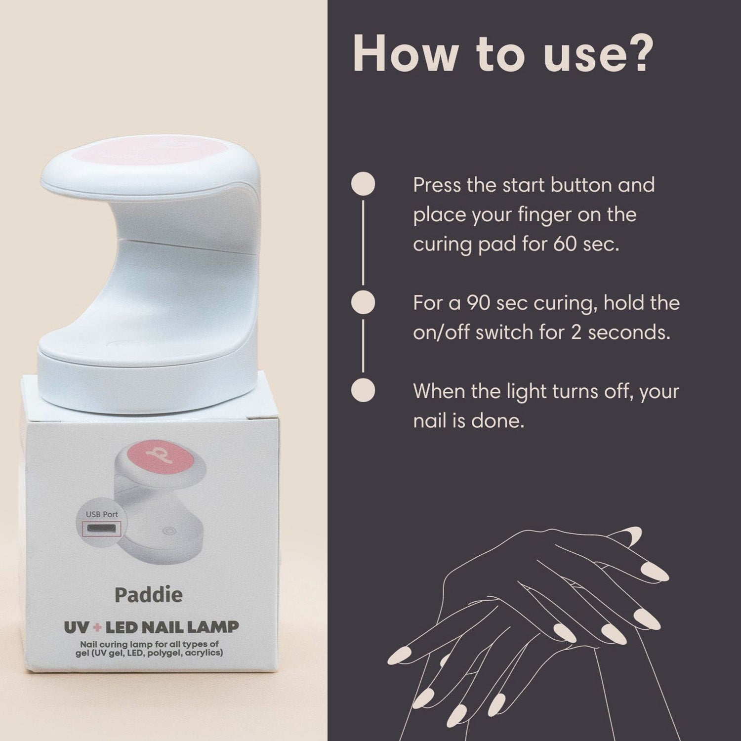UV Lamp Light - Paddie Nails