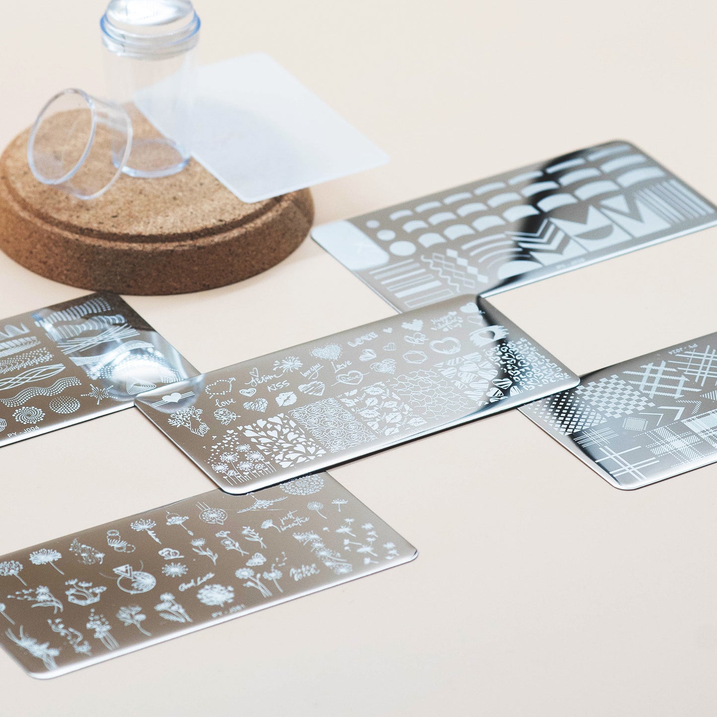 French Manicure Stamper + Metal Art Plate - Paddie Nails