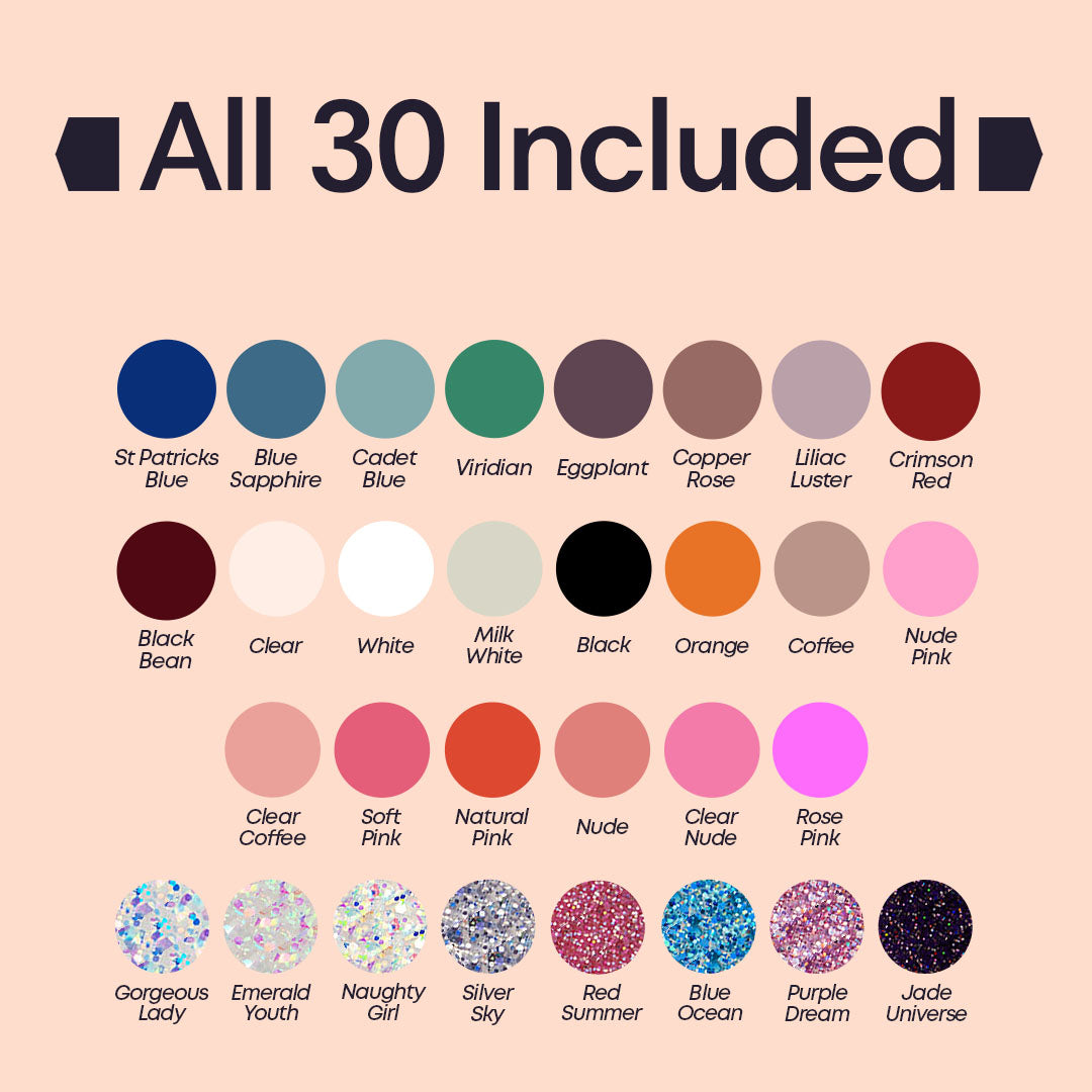 Les 30 couleurs + kit d'accessoires 